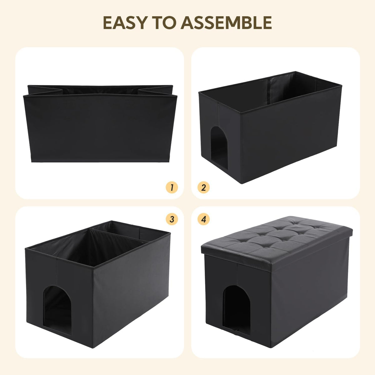 Cat Litter Box Enclosure Furniture Odor Control, Extra Large